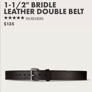 Filson 1-1/2" Bridle Leather Double Belt